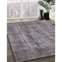 Mid-Century Modern Cloudy Gray Oriental Rug, urb1873