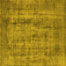 Square Oriental Yellow Industrial Rug, urb1873yw