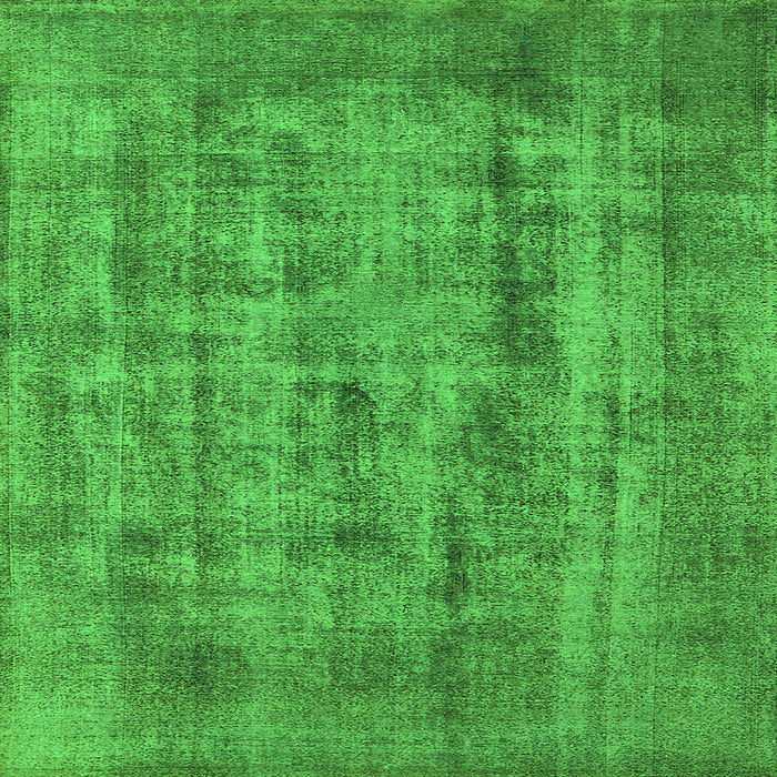 Square Oriental Green Industrial Rug, urb1873grn