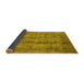 Sideview of Oriental Yellow Industrial Rug, urb1873yw