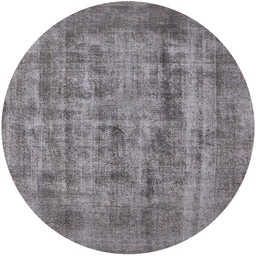 Round Machine Washable Industrial Modern Cloudy Gray Rug, wshurb1873