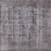 Square Mid-Century Modern Cloudy Gray Oriental Rug, urb1873