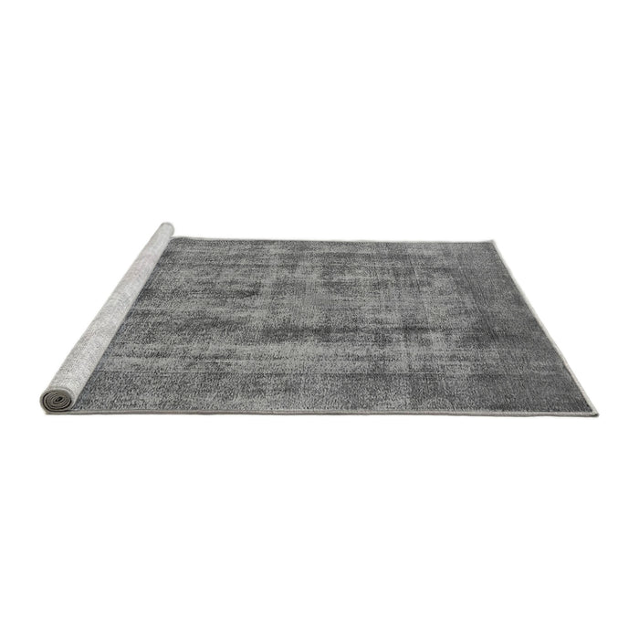 Sideview of Machine Washable Oriental Gray Industrial Rug, wshurb1873gry