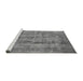 Sideview of Machine Washable Oriental Gray Industrial Rug, wshurb1873gry