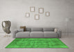 Machine Washable Oriental Green Industrial Area Rugs in a Living Room,, wshurb1873grn