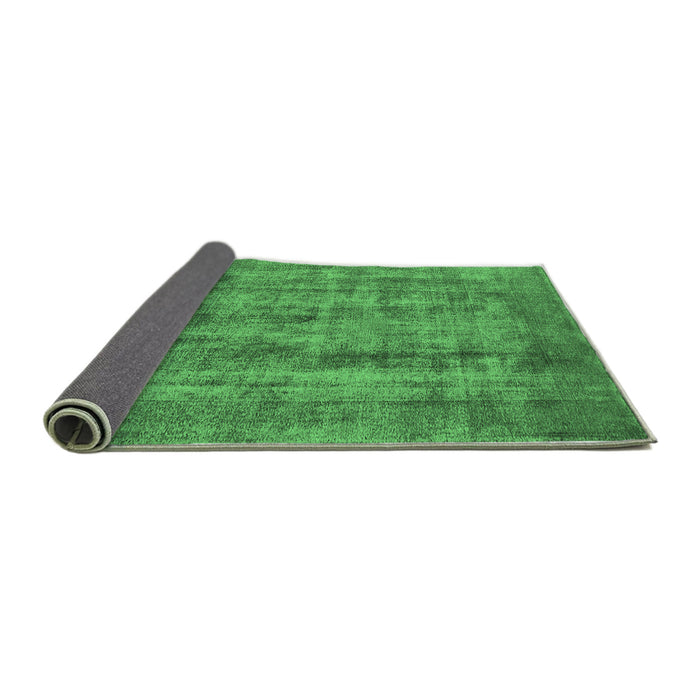 Sideview of Oriental Emerald Green Industrial Rug, urb1873emgrn