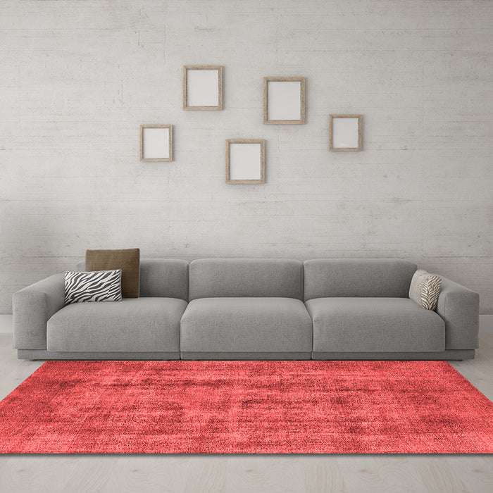 Industrial Red Washable Rugs
