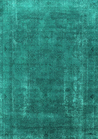 Oriental Turquoise Industrial Rug, urb1874turq