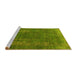 Sideview of Machine Washable Oriental Yellow Industrial Rug, wshurb1874yw