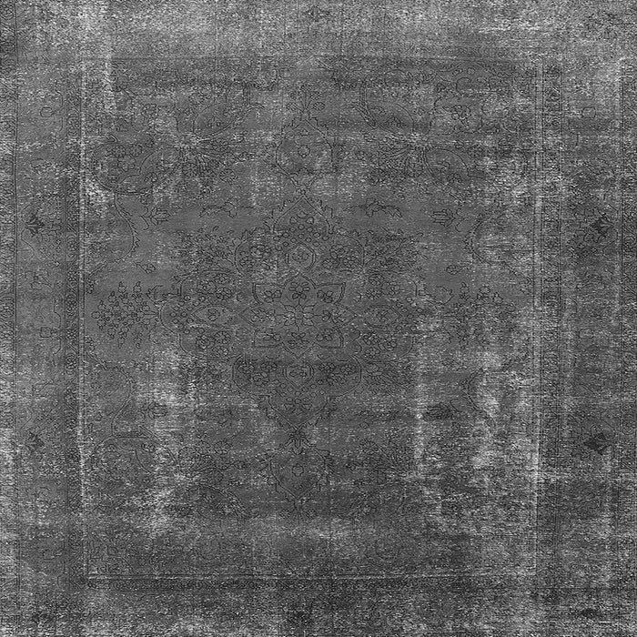 Square Machine Washable Oriental Gray Industrial Rug, wshurb1874gry