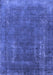 Machine Washable Oriental Blue Industrial Rug, wshurb1874blu