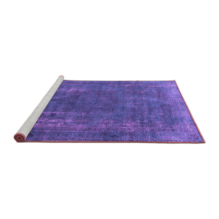 Sideview of Machine Washable Oriental Purple Industrial Area Rugs, wshurb1874pur