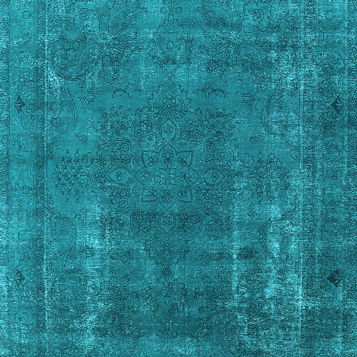 Machine Washable Oriental Light Blue Industrial Rug, wshurb1874lblu