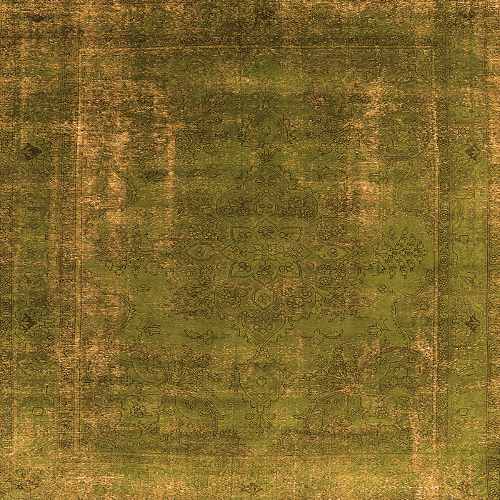 Square Oriental Orange Industrial Rug, urb1874org