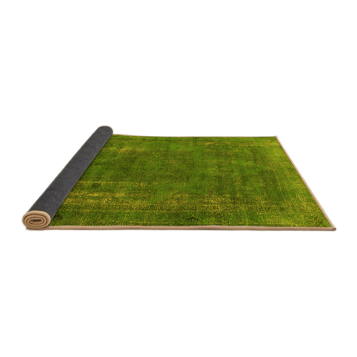 Sideview of Oriental Yellow Industrial Rug, urb1874yw