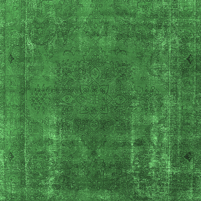 Machine Washable Oriental Emerald Green Industrial Area Rugs, wshurb1874emgrn