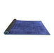 Sideview of Oriental Blue Industrial Rug, urb1874blu