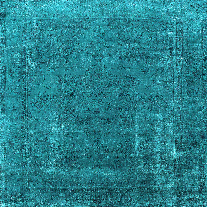 Square Oriental Light Blue Industrial Rug, urb1874lblu