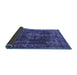 Sideview of Oriental Blue Industrial Rug, urb1875blu