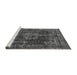 Sideview of Machine Washable Oriental Gray Industrial Rug, wshurb1875gry