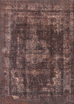 Mid-Century Modern Bakers Brown Oriental Rug, urb1875