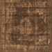 Square Oriental Brown Industrial Rug, urb1875brn