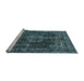 Sideview of Machine Washable Oriental Light Blue Industrial Rug, wshurb1875lblu