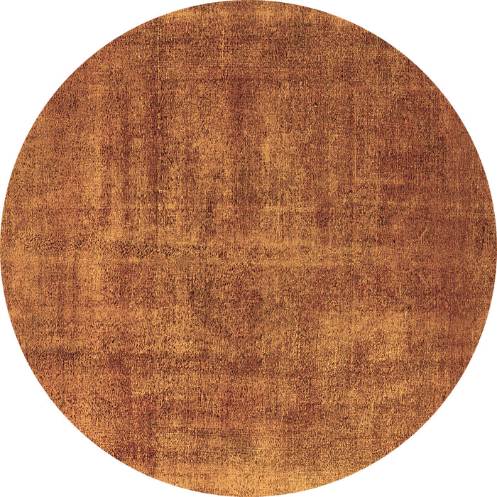 Round Machine Washable Oriental Brown Industrial Rug, wshurb1876brn