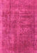 Machine Washable Oriental Pink Industrial Rug, wshurb1876pnk
