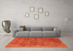 Machine Washable Oriental Orange Industrial Area Rugs in a Living Room, wshurb1876org