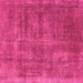 Square Machine Washable Oriental Pink Industrial Rug, wshurb1876pnk