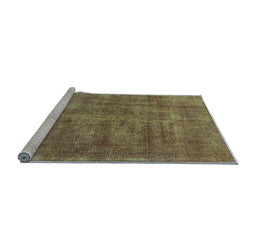 Sideview of Machine Washable Oriental Light Blue Industrial Rug, wshurb1876lblu
