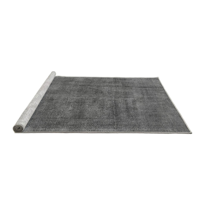 Sideview of Machine Washable Oriental Gray Industrial Rug, wshurb1876gry