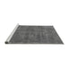 Sideview of Machine Washable Oriental Gray Industrial Rug, wshurb1876gry