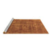 Sideview of Machine Washable Oriental Brown Industrial Rug, wshurb1876brn