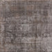 Square Machine Washable Industrial Modern Coffee Brown Rug, wshurb1877