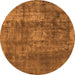 Round Oriental Orange Industrial Rug, urb1877org