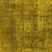 Square Oriental Yellow Industrial Rug, urb1877yw