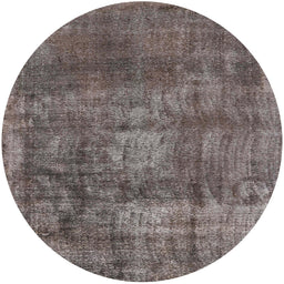 Round Machine Washable Industrial Modern Coffee Brown Rug, wshurb1877