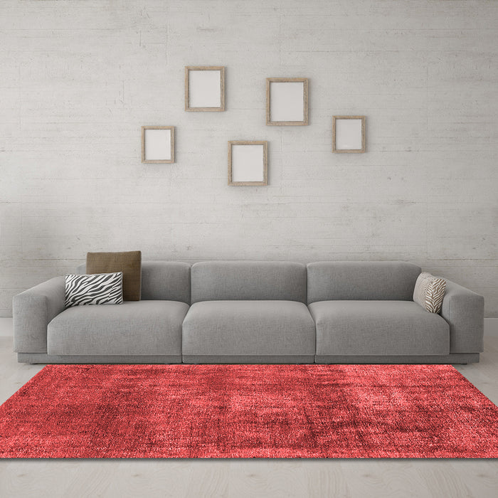 Industrial Red Washable Rugs