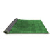 Sideview of Oriental Emerald Green Industrial Rug, urb1878emgrn