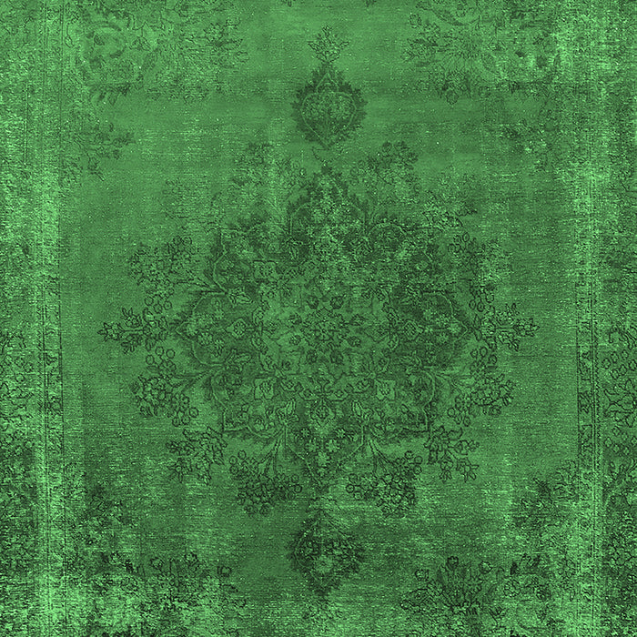 Machine Washable Oriental Emerald Green Industrial Area Rugs, wshurb1878emgrn