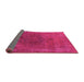 Sideview of Oriental Pink Industrial Rug, urb1878pnk