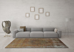 Machine Washable Oriental Light Blue Industrial Rug in a Living Room, wshurb1878lblu