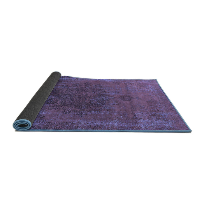 Sideview of Oriental Blue Industrial Rug, urb1878blu