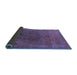 Sideview of Oriental Blue Industrial Rug, urb1878blu