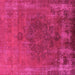 Square Oriental Pink Industrial Rug, urb1878pnk