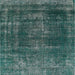 Square Machine Washable Industrial Modern Sea Green Rug, wshurb1879