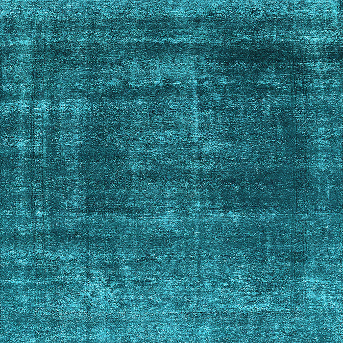 Square Machine Washable Oriental Light Blue Industrial Rug, wshurb1879lblu