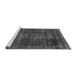 Sideview of Machine Washable Oriental Gray Industrial Rug, wshurb1879gry